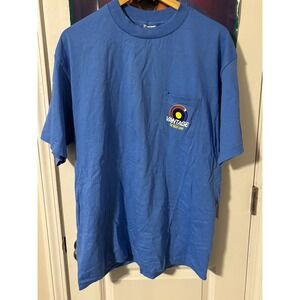 Vantage The Right Light Graphic Pocket T Shirt Blue XL Mens